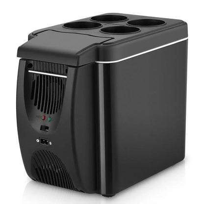 12V 6L Portable Car Freezer - Mini Auto Refrigerator Cooler for Outdoor Travel & Road Trips