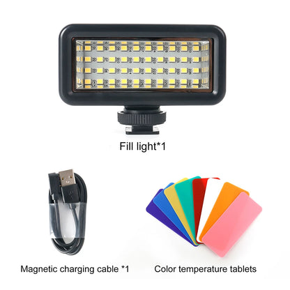 Waterproof LED Diving Fill Light — Compatible with GoPro Hero 12, 11, 10, 9 & DJI Action 3 Cameras, 40M Underwater Video Lamp