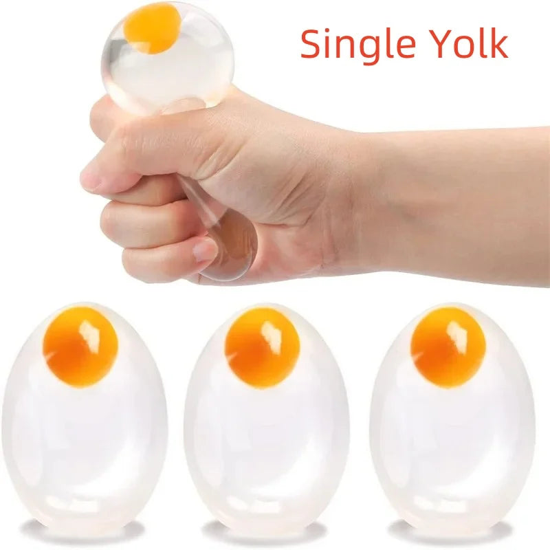 Yolk Balls Splat Squishy Toy – Clear Egg Yolk Stress Relief Fun for Kids & Adults