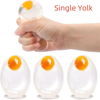 Yolk Balls Splat Squishy Toy – Clear Egg Yolk Stress Relief Fun for Kids & Adults