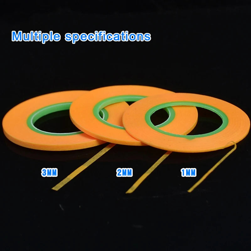 Model Spraying Ultra Fine DIY Masking Tape 1mm/2mm/3mm Wide - 18m Special Coating Covering Tape