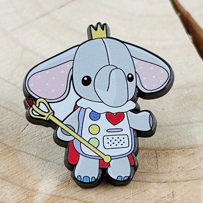 Cutie the Elephant Brooch – Kawaii Animal Lapel Pin, Action Adventure Game It Takes Two, Gamer Couple Gift