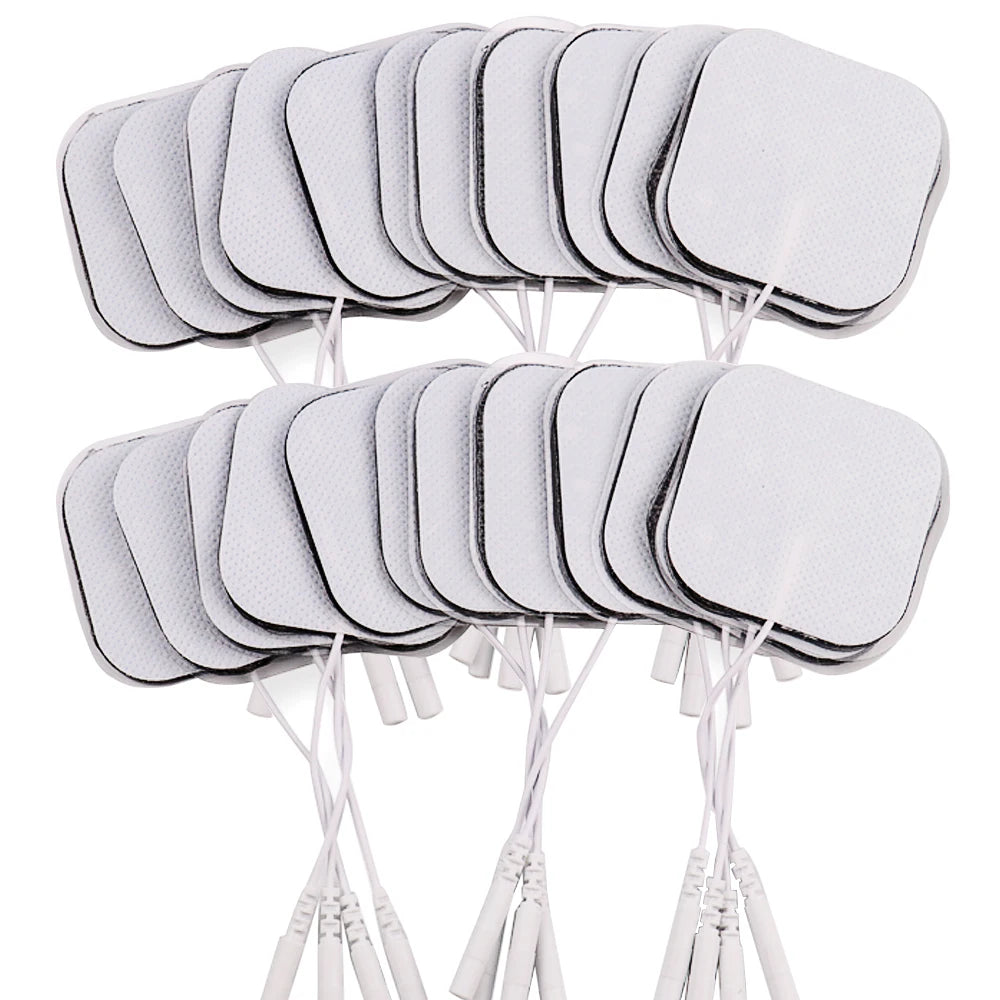 100/50pcs 5x5cm Muscle Stimulator Electrode Pads – Self-Adhesive Non-Woven Replacement for TENS Therapy Machines