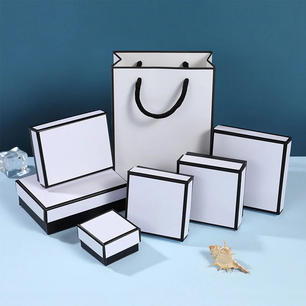 24pcs Jewelry Gift Boxes - 9x9x3cm Velvet Sponge Travel Organizer Cases for Rings Earrings Necklace Storage