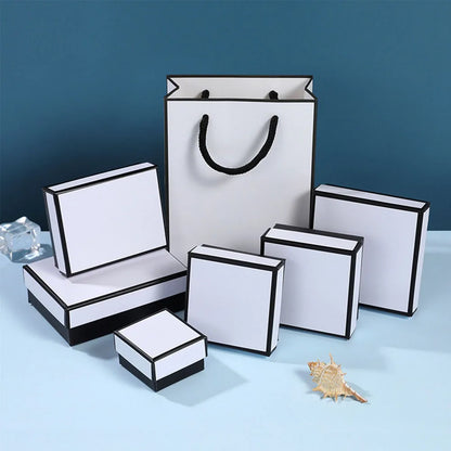 24pcs Jewelry Gift Boxes - 9x9x3cm Velvet Sponge Travel Organizer Cases for Rings Earrings Necklace Storage