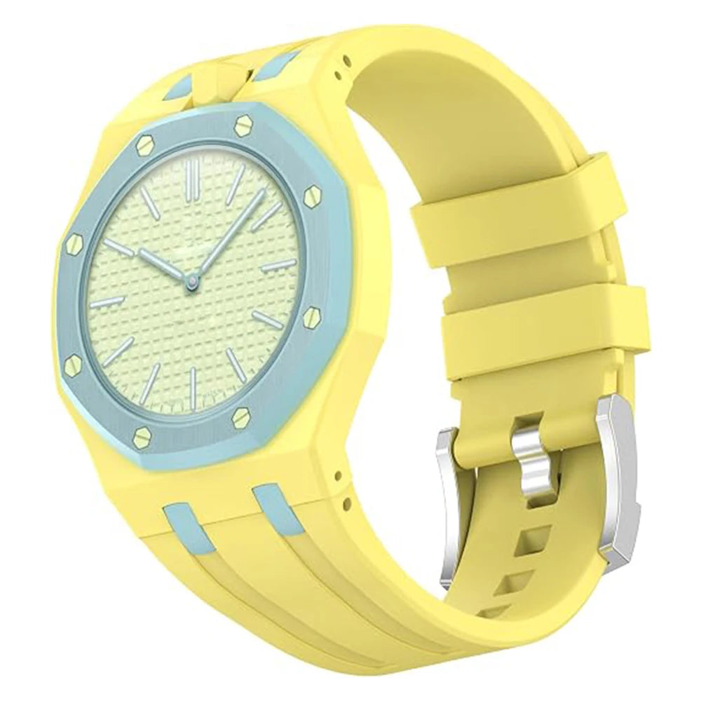 PC Watch Case & Silicone Strap - Wristwatch Modification Accessories for Swatch & AP Royal Oak Style Watches