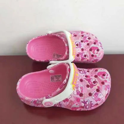 Sanrio Hello Kitty & Kuromi Girls' Summer Slippers – Non-Slip Soft Sole Wrap Toe Sandals