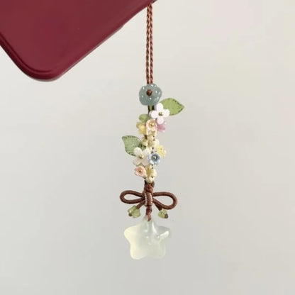 Ice Crystal Star Flower Pendant - Sweet Transparent Mobile Phone & Bag Charm Accessory