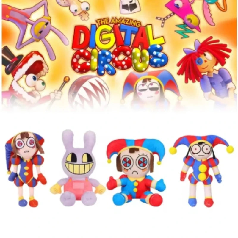 Amazing Digital Circus Maid Jax Plush Doll - Magical Rabbit Clown Cartoon Collectible for Fans, Home Decor & Gifts
