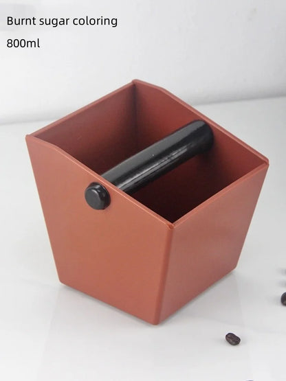 Anti-Slip Dump Bin Bucket – Beveled Coffee Grounds Container for Espresso Knock Box & Coffee Waste Bar