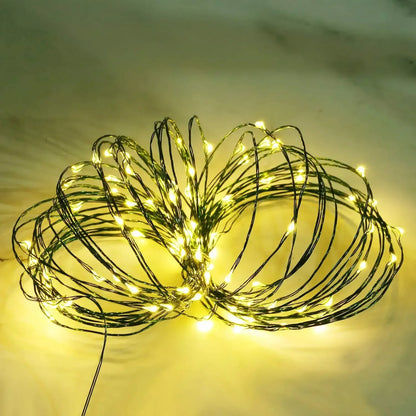 1000 LED Green Wire Fairy String Lights | Waterproof Christmas Tree & Holiday Decor, US/EU Plug 110V/220V