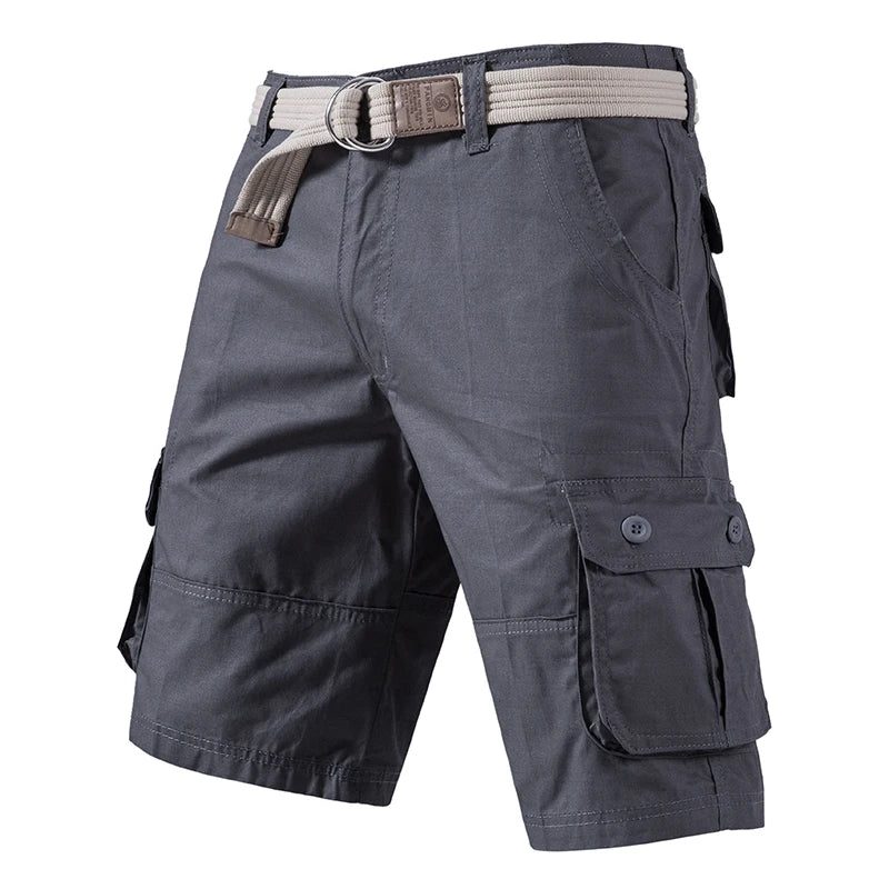 Men's Cargo Knee Shorts - Plus Size Cotton Bermuda Golf, Running & Gym Casual Shorts