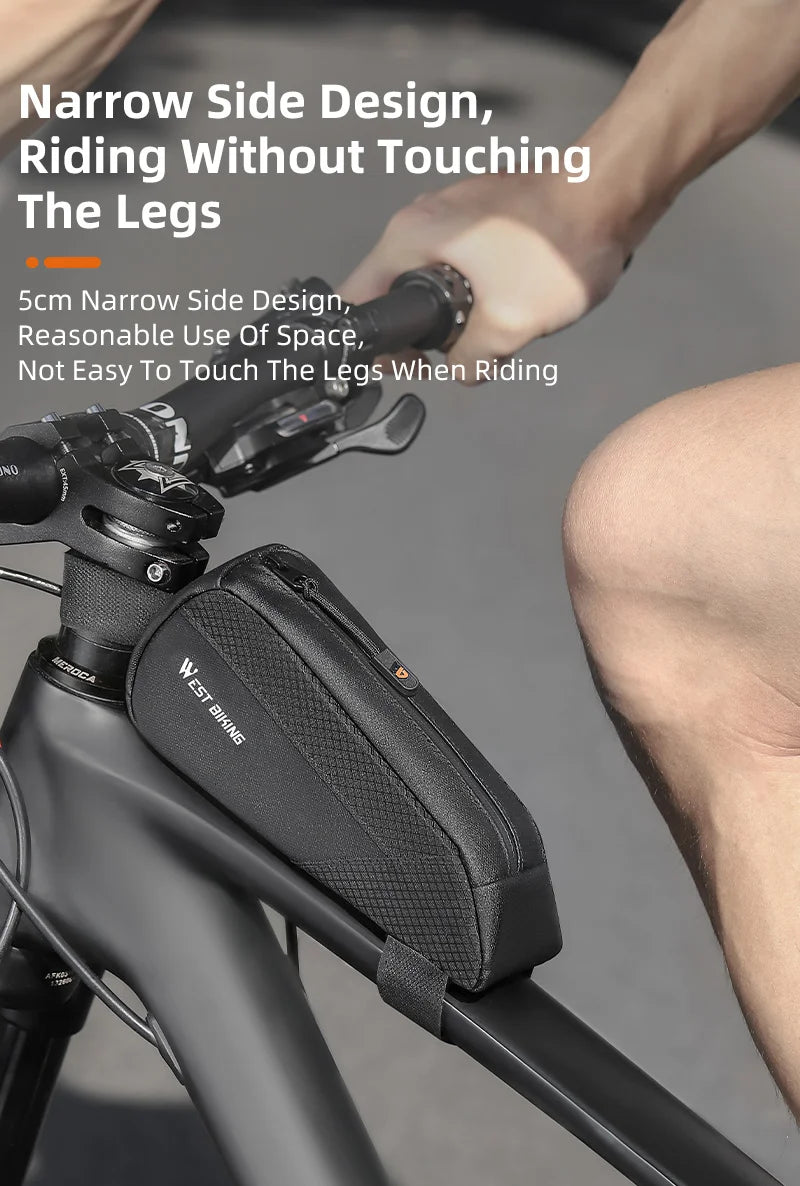 Ultralight Mini Bike Frame Bag – Water-Repellent Top Tube Triangle Pannier for MTB & Road Bikes