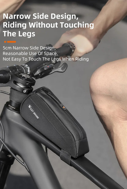 Ultralight Mini Bike Frame Bag – Water-Repellent Top Tube Triangle Pannier for MTB & Road Bikes