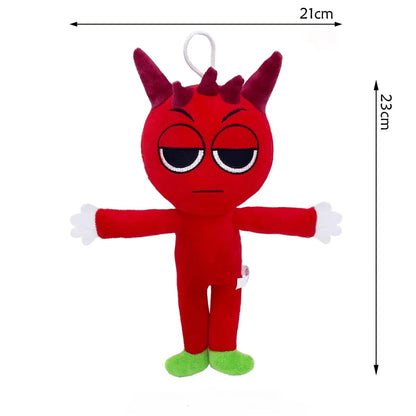 Sprunki Plush Toys – Humanoid Sprunki Soft Cartoon Pillow, Stuffed Game Doll for Kids’ Birthday Gift