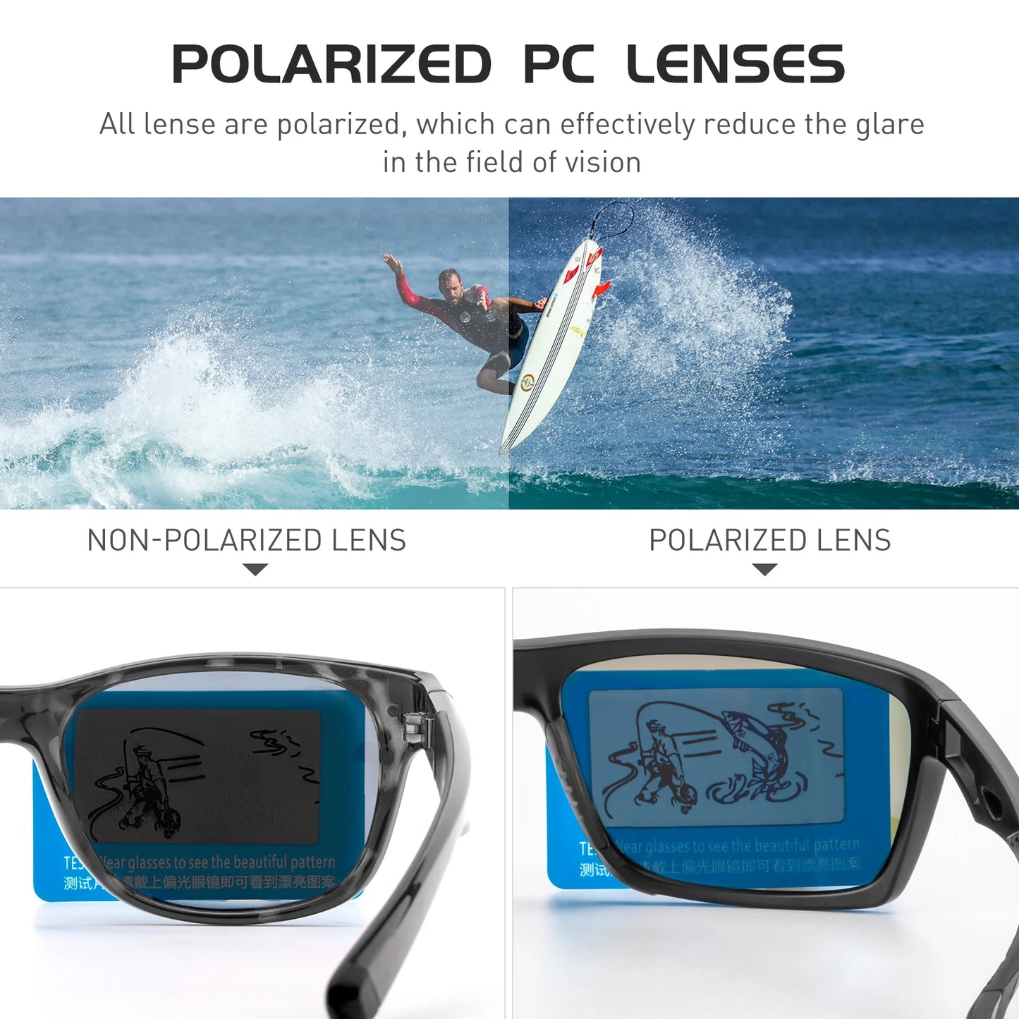 KAPVOE Polarized Sunglasses – Men & Women Fishing, Hiking, Driving, Cycling, and Sports Eyewear