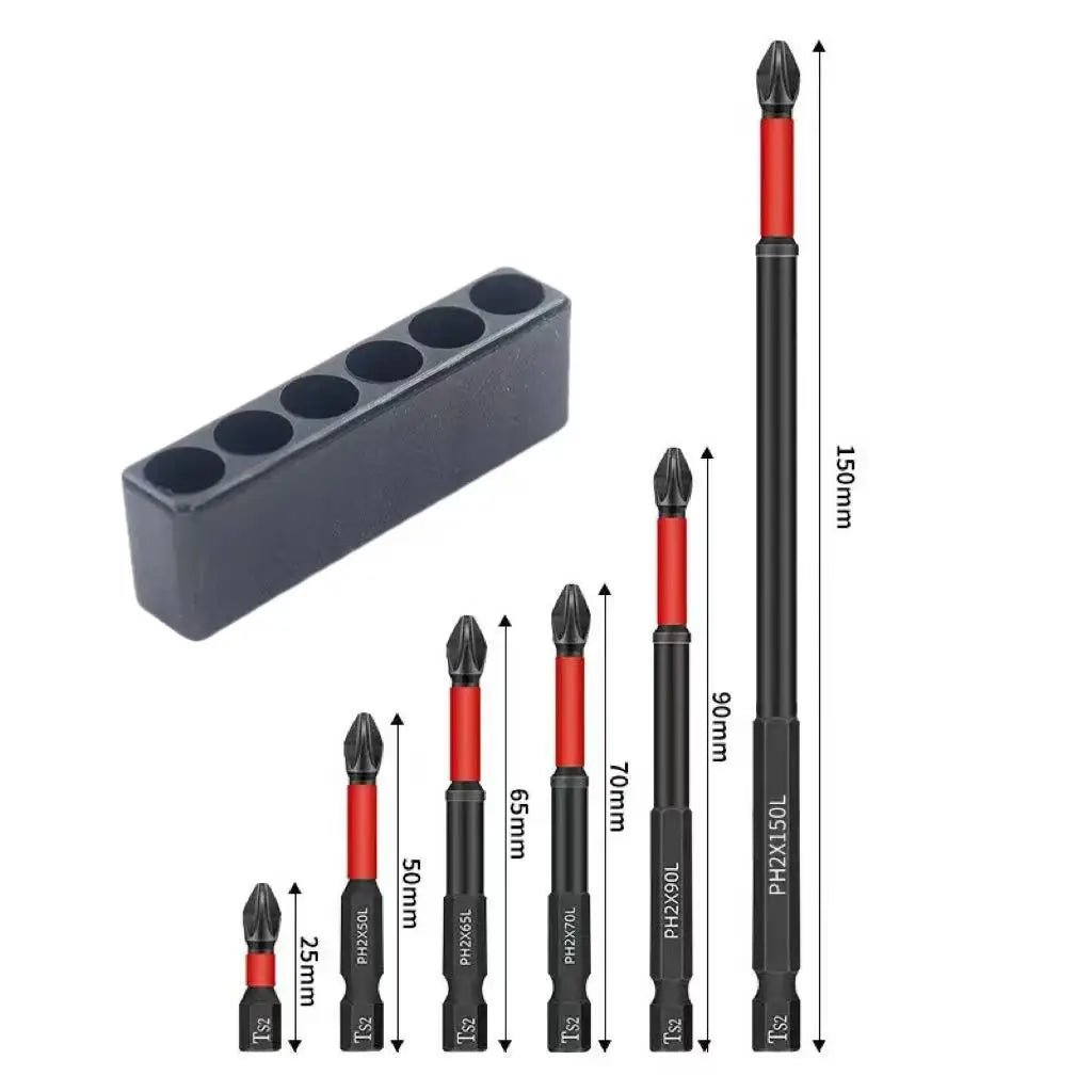5–60PCS PH2 Magnetic Impact Driver Bit Set – Alloy Steel Cross Screwdriver Bits for Drill & Screw Driving Non-Slip Tool Kit