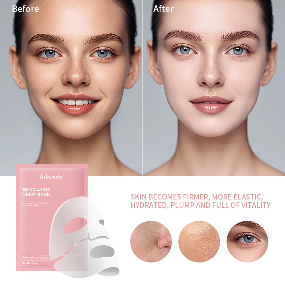 Bio-Collagen Deep Hydrating Hydrogel Mask – Overnight Collagen Mask for Firming & Pore Minimizing