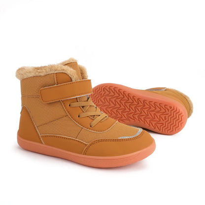 Kids Wide Toe Snow Boots - Warm Minimalist Barefoot Winter Shoes for Boys & Girls Toddlers