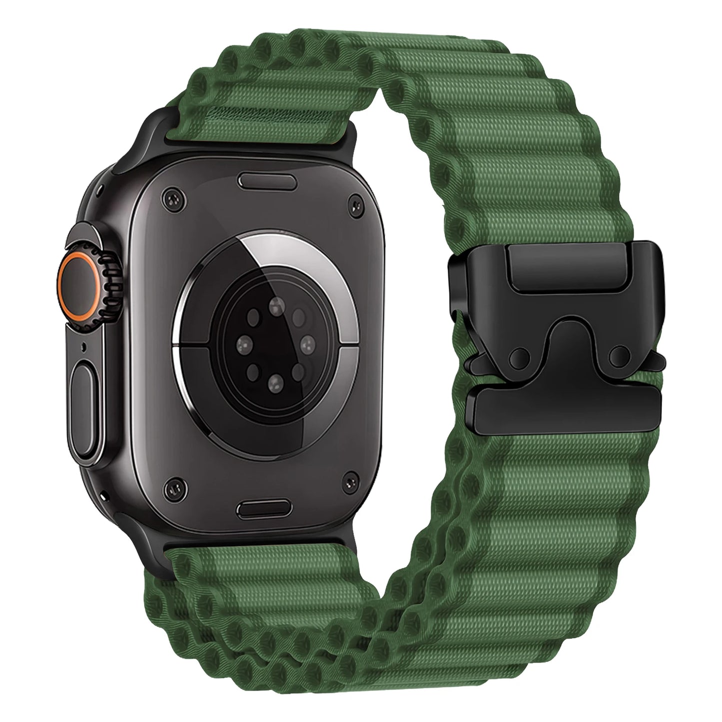 Parachute Nylon Strap for Apple Watch Ultra 2 Band — Compatible with iWatch Series 10–3 SE (49mm–38mm)