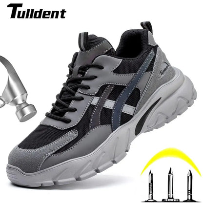 Men’s Puncture-Proof Safety Shoes – Lightweight Steel Toe Work Sneakers & Durable Safety Boots