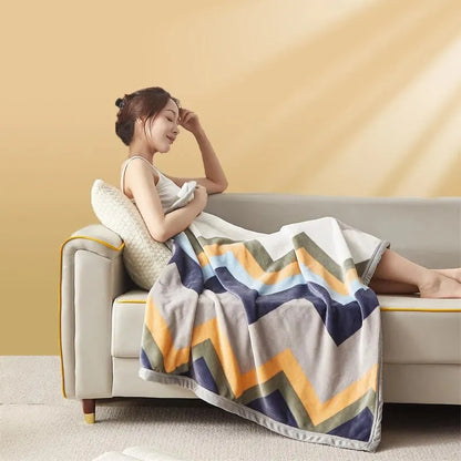 Extra Soft Thickened Flannel Blanket – Cozy Warm Nap Throw Blanket for Air Conditioning, Bed, Sofa & Home Use Comfort Bedding