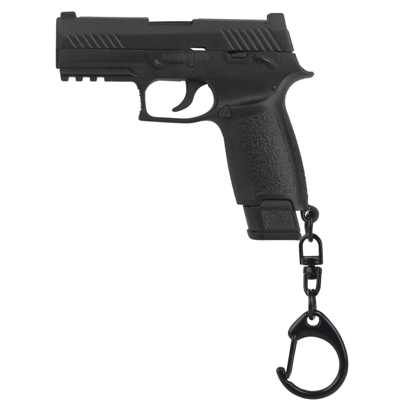 Tactical Mini Pistol Keychain - P320 G17 Gun Shape Detachable Key Ring Realistic Model Toy Decoration