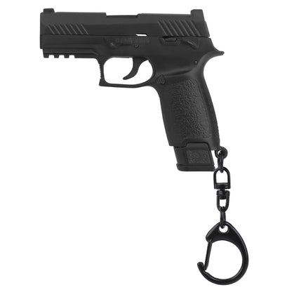 Tactical Mini Pistol Keychain - P320 G17 Gun Shape Detachable Key Ring Realistic Model Toy Decoration