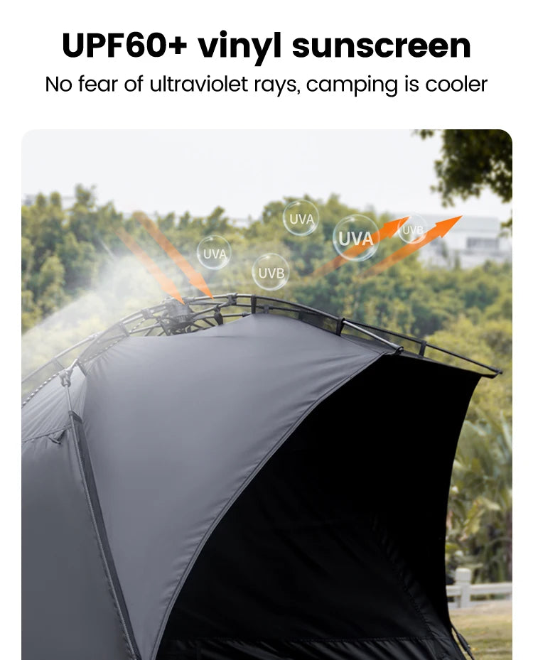 Sonuto Outdoor 3-4P One-Touch Camping Tent – Automatic Quick Open Beach, Fishing, Picnic & Family Travel Tent with Anti-UV Shade
