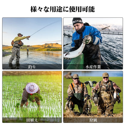 Goture 100% Waterproof Fly Fishing Waders – Breathable Chest Overalls in S, M, L, XL, XXL with Boots