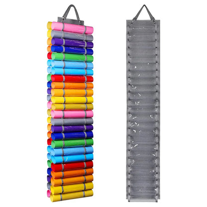 Vinyl Storage Organizer – Hanging Craft Vinyl Roll Holder with 48 Compartments for Easy Storage