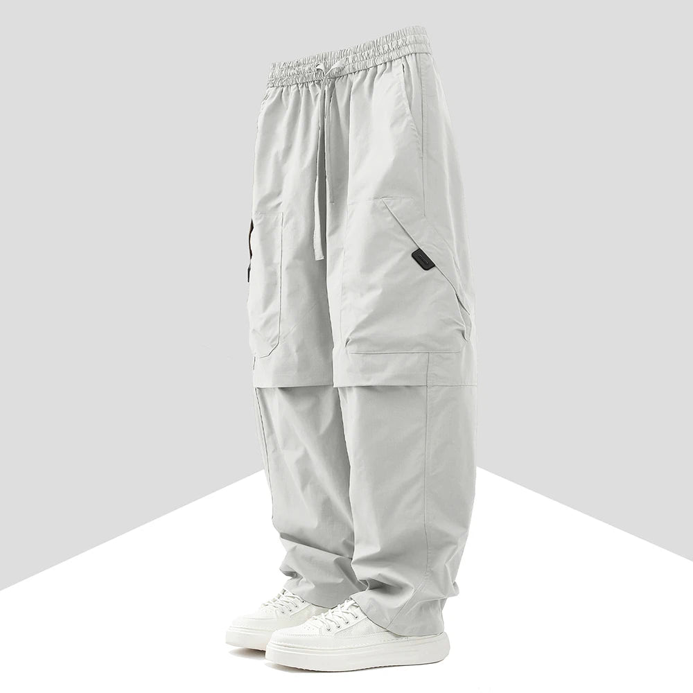 Men’s Harajuku Casual Pants - Loose Fit Elastic Waist Outdoor Walking & Hiking Trousers