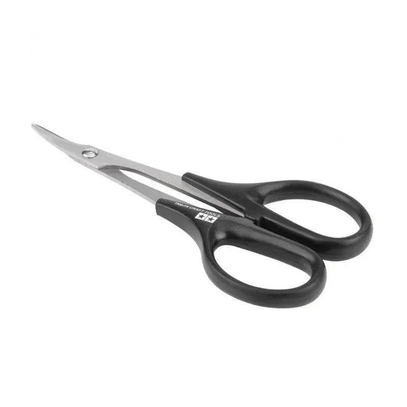 TAMIYA 74005 Stainless Steel RC Scissors – Curved Body Shell Cutting Tool for RC Cars, Boats & Model Crafting