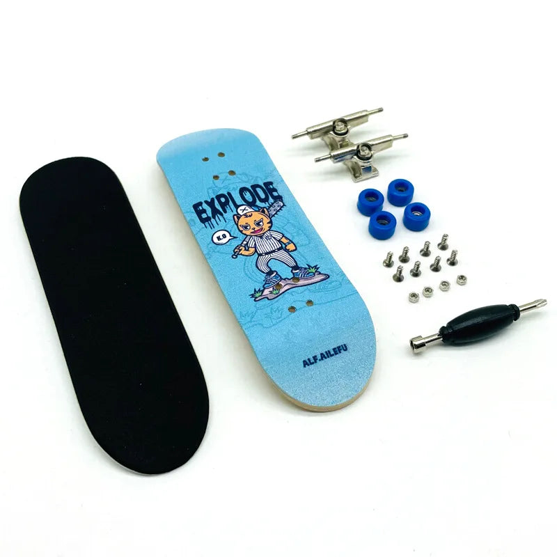 Creative Mini Finger Skateboard – Colorful Maple Fingerboard with Double Rocker, Sport Bearings & Palm Slide Board