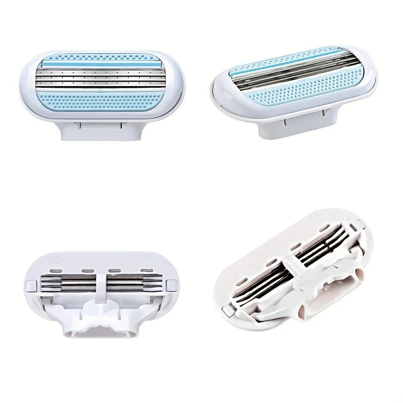 Women’s 3-Layer Manual Razor – Replaceable Head Shaver for Armpit, Leg & Bikini Hair Removal