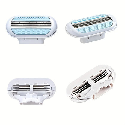 Women’s 3-Layer Manual Razor – Replaceable Head Shaver for Armpit, Leg & Bikini Hair Removal