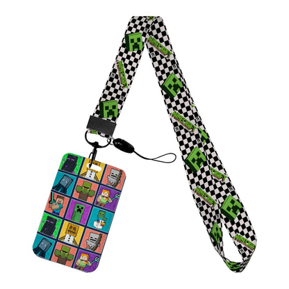 Cartoon Game Name Badge Holder Lanyard – Student ID & Credit Card Strap Gift
