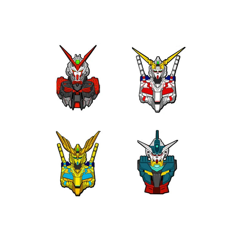 QHOT Mobile Suit Gundam Enamel Pins - Cartoon Alloy Brooch Badges for Bags, Backpacks and Anime Accessories