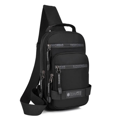 Men’s Chest Bag – Large Capacity Lightweight Nylon Crossbody Shoulder Backpack for Travel, Korean Style