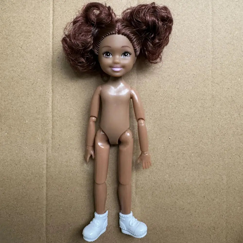 14cm Little Kelly Movable Doll — 5-Inch 1/12 BJD Reborn Toy for Boys & Girls, Dark/Light Skin, White, Blonde & Black Hair