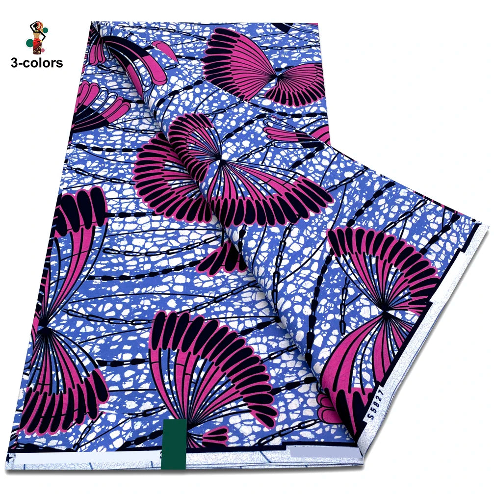 2026 Original African Wax Print Fabric - 100% Cotton Nigerian Ankara Batik Soft Pagne Material