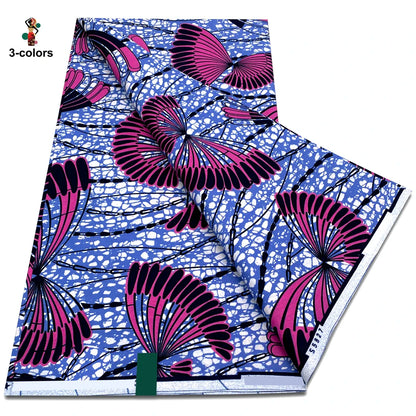 2026 Original African Wax Print Fabric - 100% Cotton Nigerian Ankara Batik Soft Pagne Material