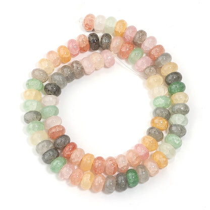 5x8mm Natural Abacus Rondelle Beads - Glass Wheel Loose Charms for DIY Bracelets & Jewelry Making Supplies