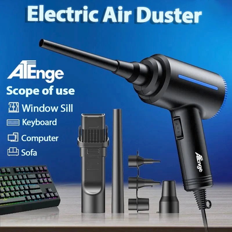 500W Electric Air Duster – Powerful Air Blower for PC, Computer, Keyboard Cleaning | Replaces Compressed Air Spray