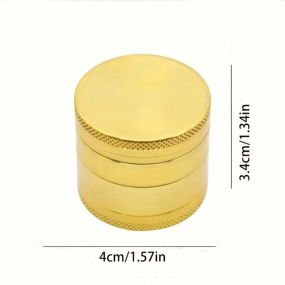 40mm 4-Layer Metal Herb Grinder – Spice & Tobacco Crusher Shredder for Smoking Accessories