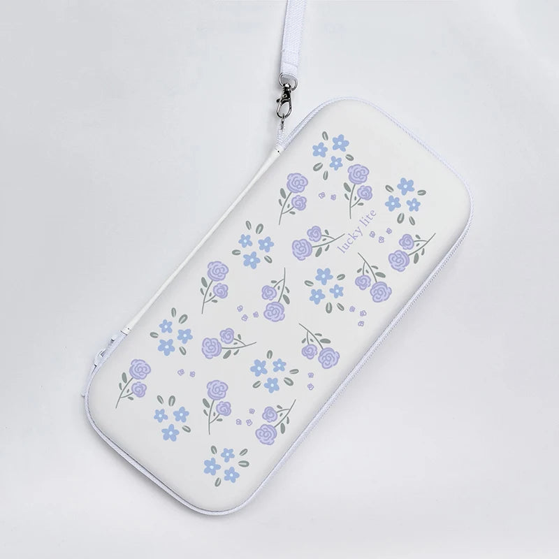 Blossom Guard: Lucky Flower Protective Storage Bag for Nintendo Switch Lite - Portable Carrying Case with Console Cover & Protector