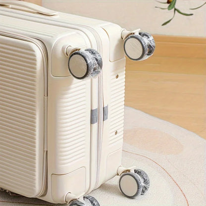 50/80PCS Luggage Wheel Covers — Dustproof Disposable Protectors for Suitcase & Trolley Cases