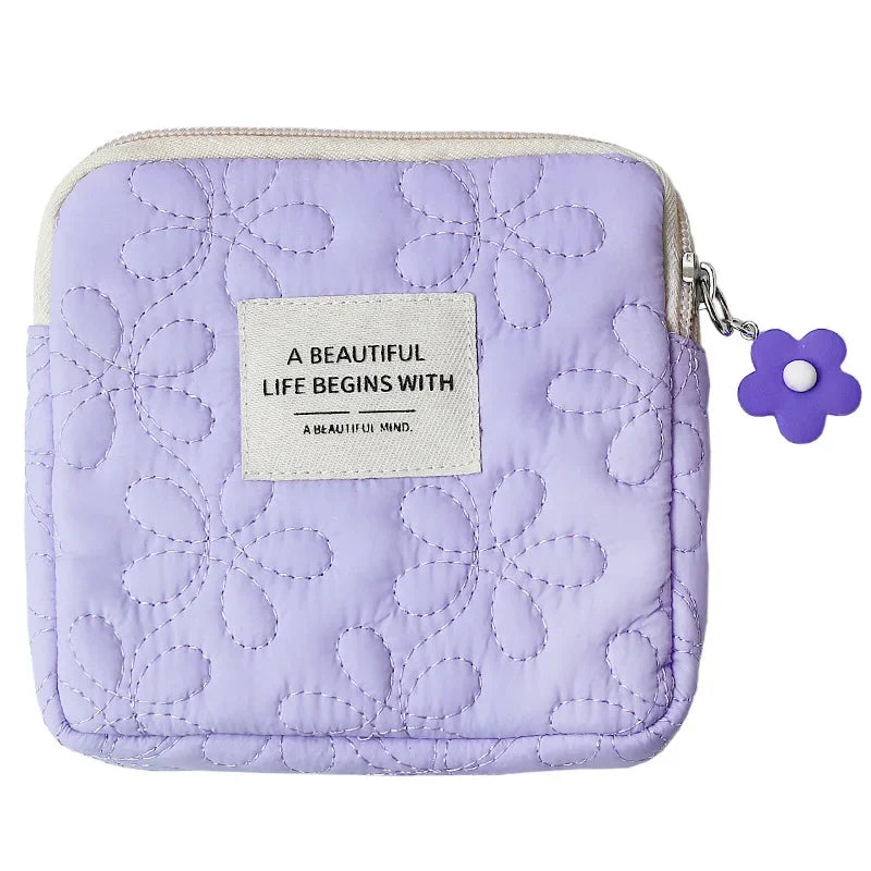 Women's Fashion Mini Cosmetic Bag - Travel-Sized Sanitary Napkin, Makeup, Coin, and Card Organizer Pouch