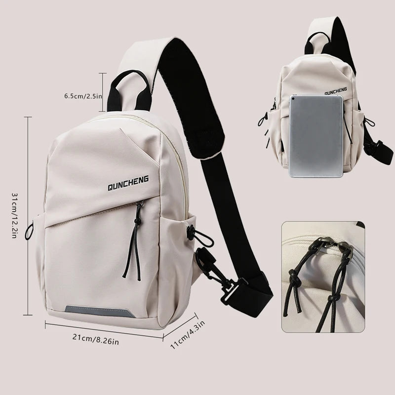 Men’s and Women’s Crossbody Bag – Lightweight Single Shoulder Chest Backpack for Cycling, Sports, and Mountain Climbing