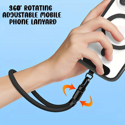Adjustable Universal Phone Lanyard Strap – Clip Holder for All Phone Cases (Neck, Shoulder, Crossbody & Wrist, 7mm Thick)